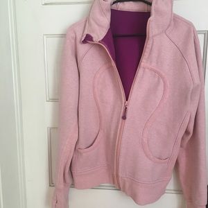 Lulu lemon scuba hoodie light pink, magenta inside